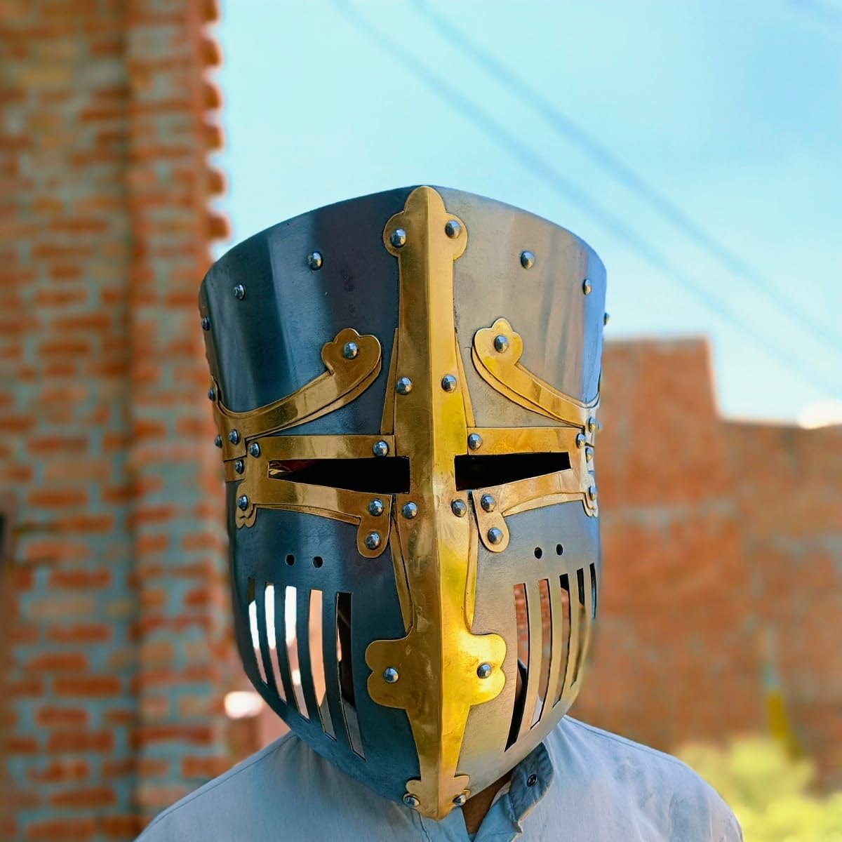 Medieval Great Crusader Helmet of Castile Warrior Steel Knight Battle Replica