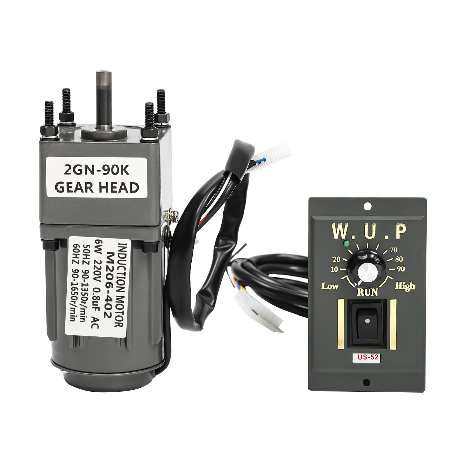 Motor reductor ajustable de 6 W, 220 V, 50/60 Hz, con regulador de velocidad, motor reductor para casas, manualidades, proyectos escolares