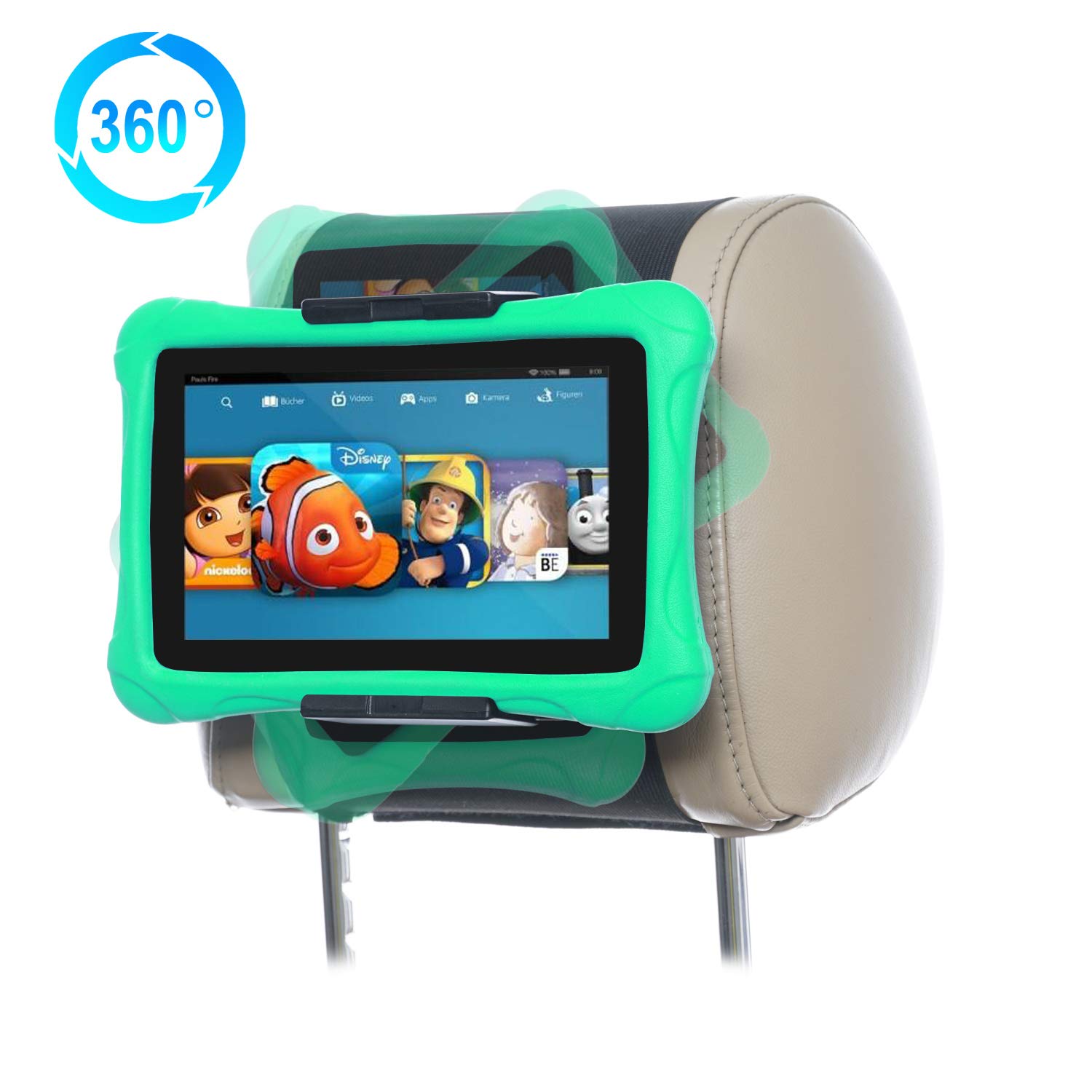 TFYKindle Car Mount, Swivel Universal Car Headrest Mount Holder for 7-10 Inch Fire Tablets