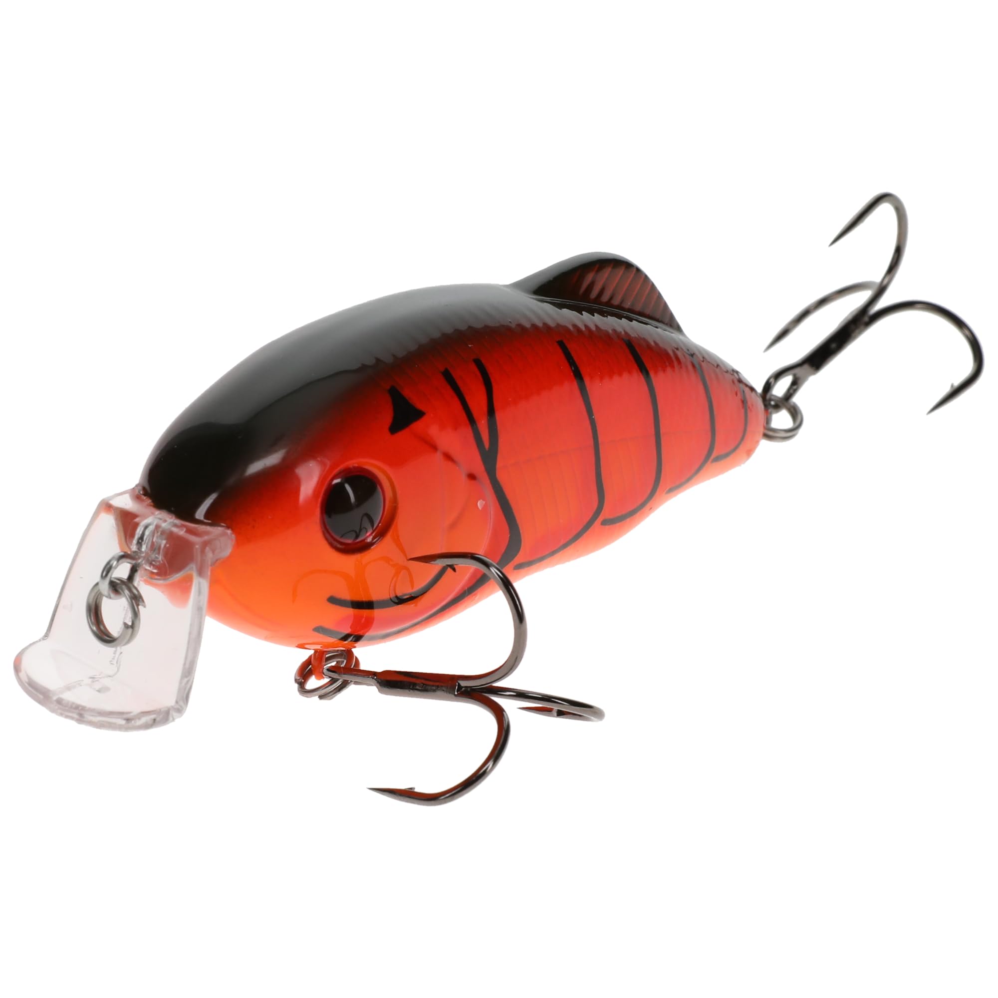 Strike KingHybrid Hunter Shallow Jr. Fishing Lure, Shallow Diving Crankbait, 90-Degree Bill, 3D Eyes, Loud Rattle, Dives 1 to 3-Feet,Size 4 & 6 Treble Hooks