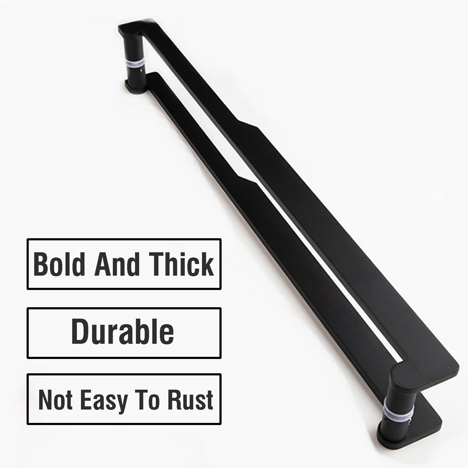 Manija De Puerta Negra, Manija De Puerta Corrediza De Aleación De Aluminio For Gabinete, Muebles De Dormitorio, Herrajes De Garaje De Oficina (Size : Length 53.5cm)