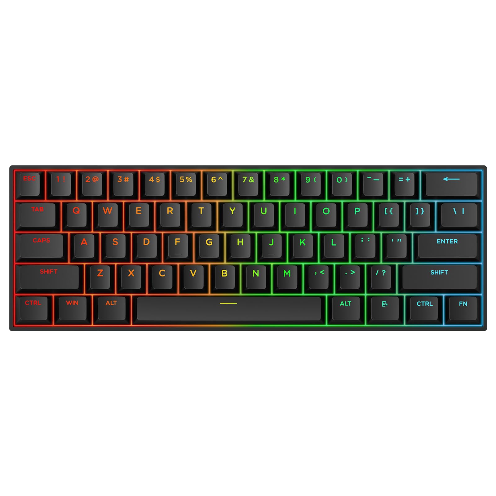 MCHOSE ACE60 Pro HE 8000Hz Rapid Trigger Tastatur, 0,01 mm RT Genauigkeit, 60% kabelgebundene Gamer-Tastatur mit Magnetschalter, einstellbare Betätigung, SOCD und Schnapptaste, Schwarz