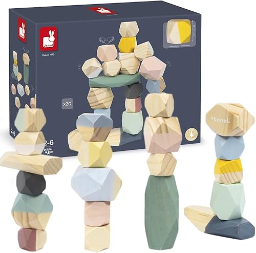 Janod Sweet Cocoon - J04401 - Piedras apilables para niños mayores de 2 años