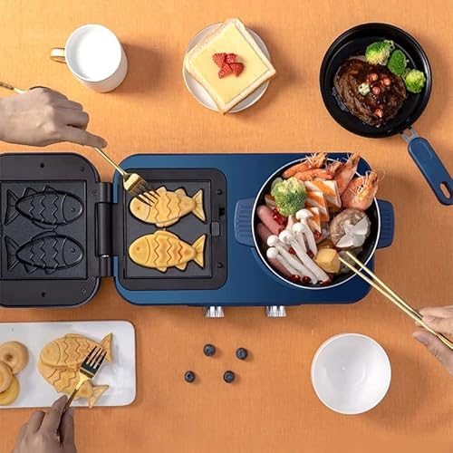 Smljlq Breakfast Machine Household Small Light Food Maker Lazy Multifunctional Toast Press Toaster (Color : A, Size : 388 * 228 * 200Mm) #TOP2