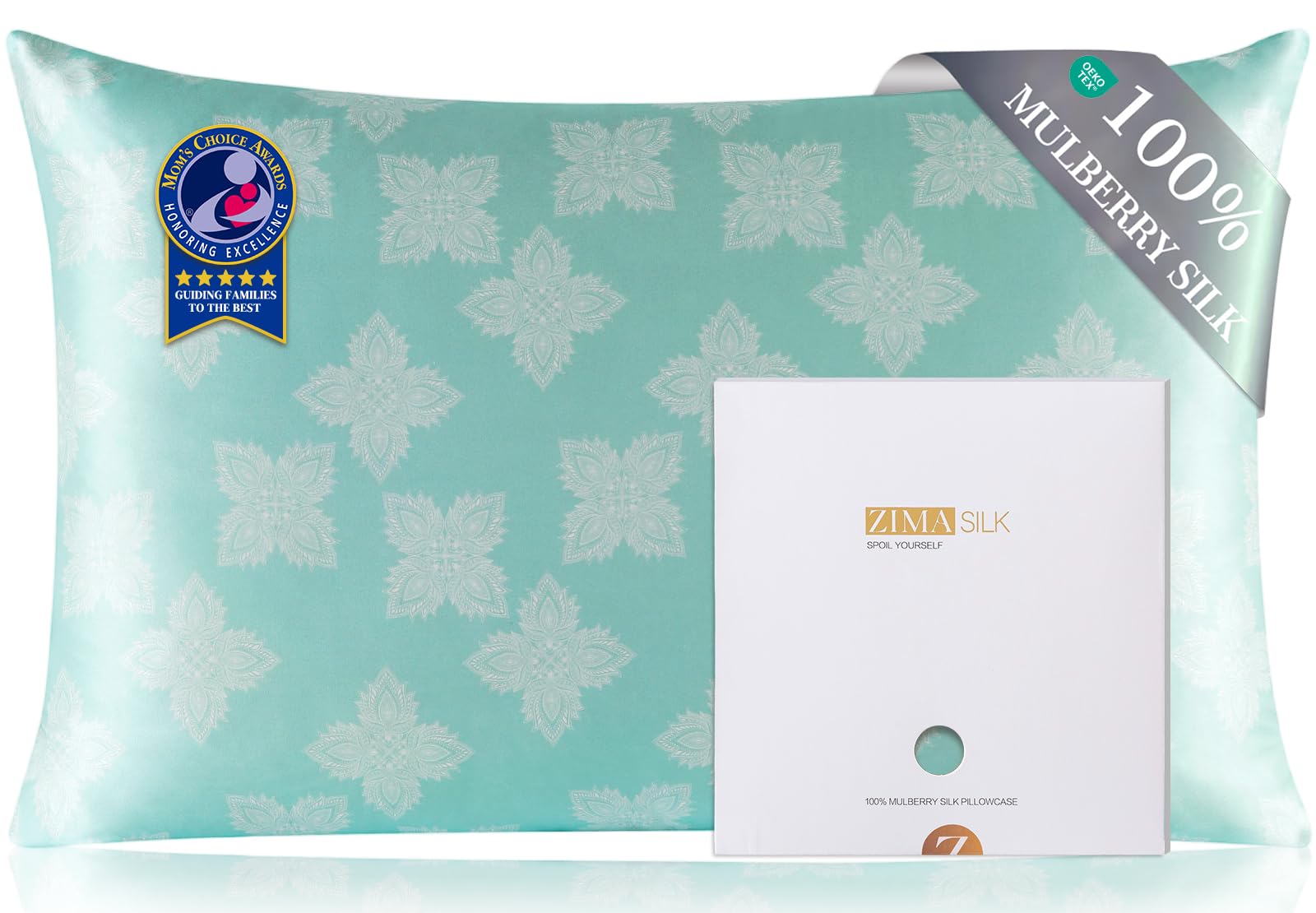 ZIMASILK 100% Pure Mulberry Silk Pillow Cases for Hair and Skin, Standard