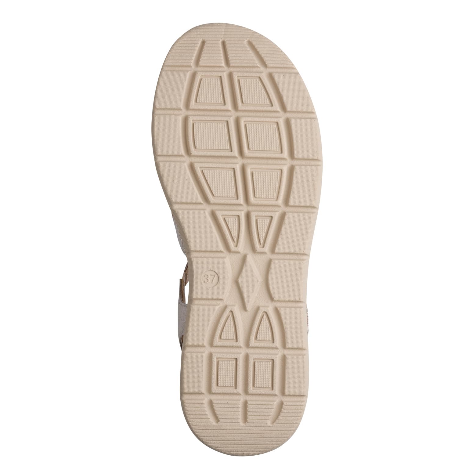 Jana Softline Leather Wedge/Plat Sand 8-28710-46, Sandalias Planas Mujer