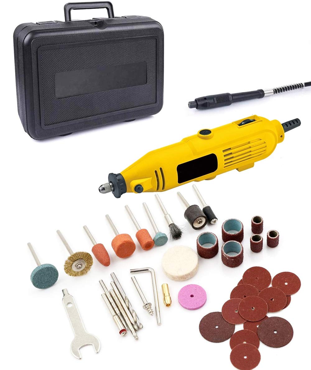 MLD 180W Mini Rotary Die Grinder Tool Kit with 40 pcs grinding accessories,1 pc Flexible shaft