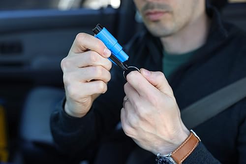 Miniatura 7 de resqme Paquete de 2 herramientas originales de emergencia para escape de automóvil, cortador de cinturón de seguridad 2 en 1 y rompeventanas,