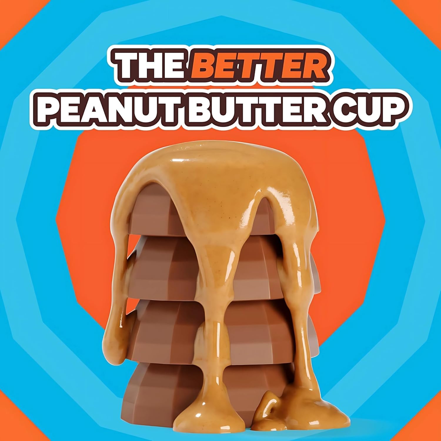 Feastables MrBeast Peanut Butter Cups 3 x 40g – Czekolada Mleczna z Kremowym Masłem Orzechowym – 2 Cups w Opakowaniu – 120g