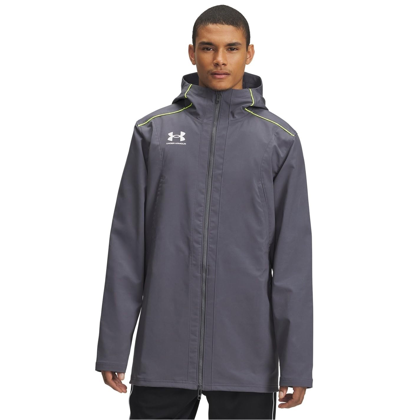 Under Armour Men's Gris Waterproof Jacket Challenger Pro