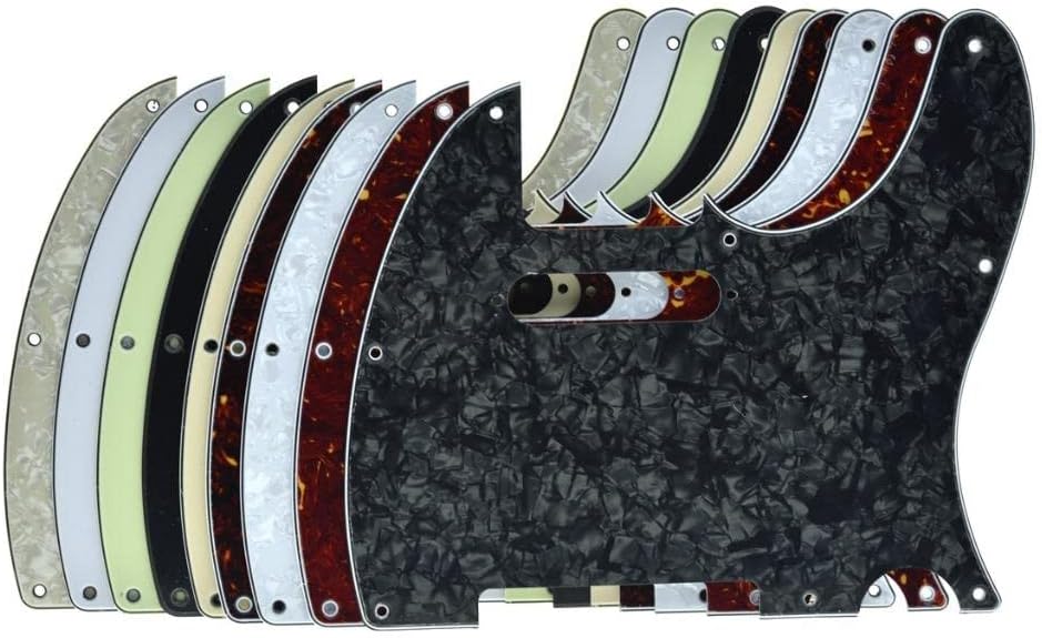 KAISH 8 Hole Tele Style Guitar Pickguard TL Pick Guard with Pickup Mounting Screw Holes for Tele/Telecaster Vintage Tortoise
