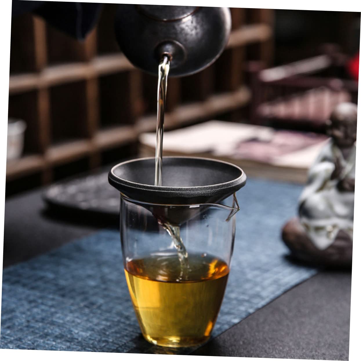 1juego Infusor De Té Cerámico Miniatura Diseño De Buda Accesorios Para Ceremonia Del Té Compacto y Ligero Para Decoración Del Hogar Para y Uso Personal