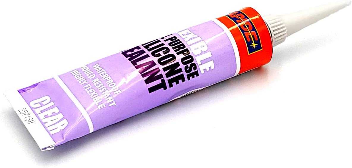 Rapide | All-Purpose Flexible Silicone Sealant | Waterproof Mould Proof | 75ML (Clear)