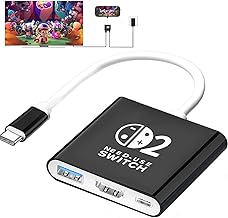 Switch 2 Dock (2025 - 3 in 1 Multifunctional) Switch 2 Docks, TV Connection Output, Direct TV Output, Multifunctional, HDMI, 4K@60Hz/USB 3.0/PD100W, Rapid Charging, Type-C Charger, TV Mode/Charging