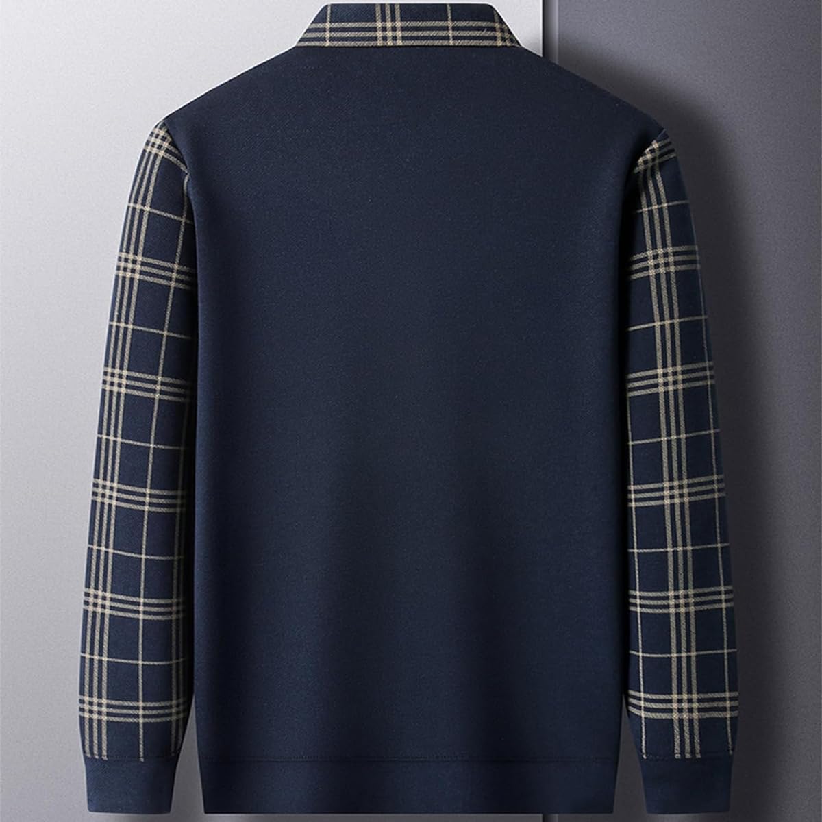 Jersey de Punto de Dos Piezas Falso para Hombre,Suéteres y Jerseys para Hombres,Solapa V-Cuello Suave Caliente Suéteres para Hombres