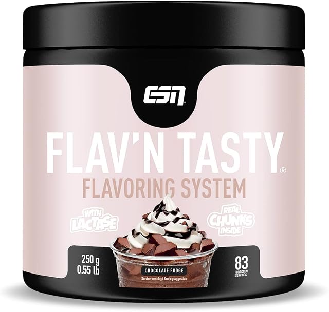 ESN Flavn Tasty - proszek o obniżonej kaloryczności i zapewniający czyste doznania smakowe - 250g (krówka czekoladowa)