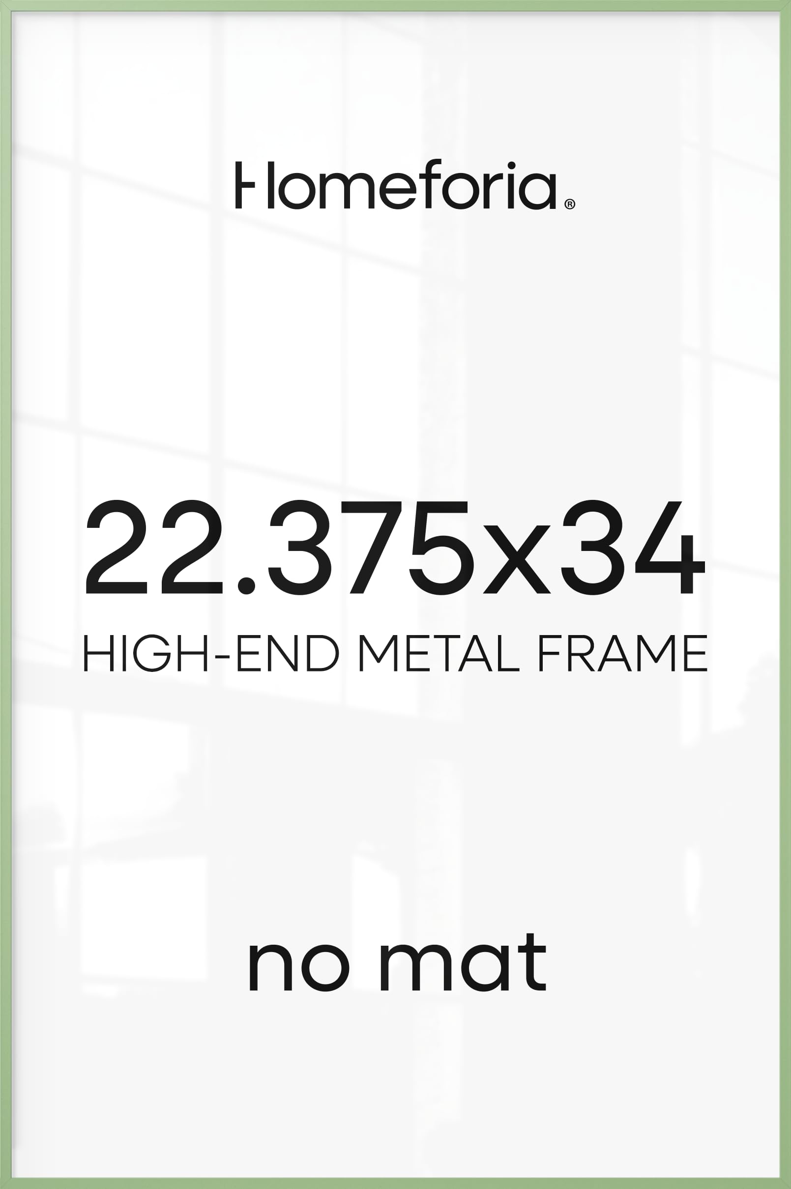 Homeforia 22.375x34 Sage Green Puzzle Frame, High End Metal 22.375 x 34 Picture Frames without Mat, 34x22.375 Poster Frame for Wall, 22.375 by 34 Puzzle Photo Frame, Tempered Glass, Wall Kit, Set of 2
