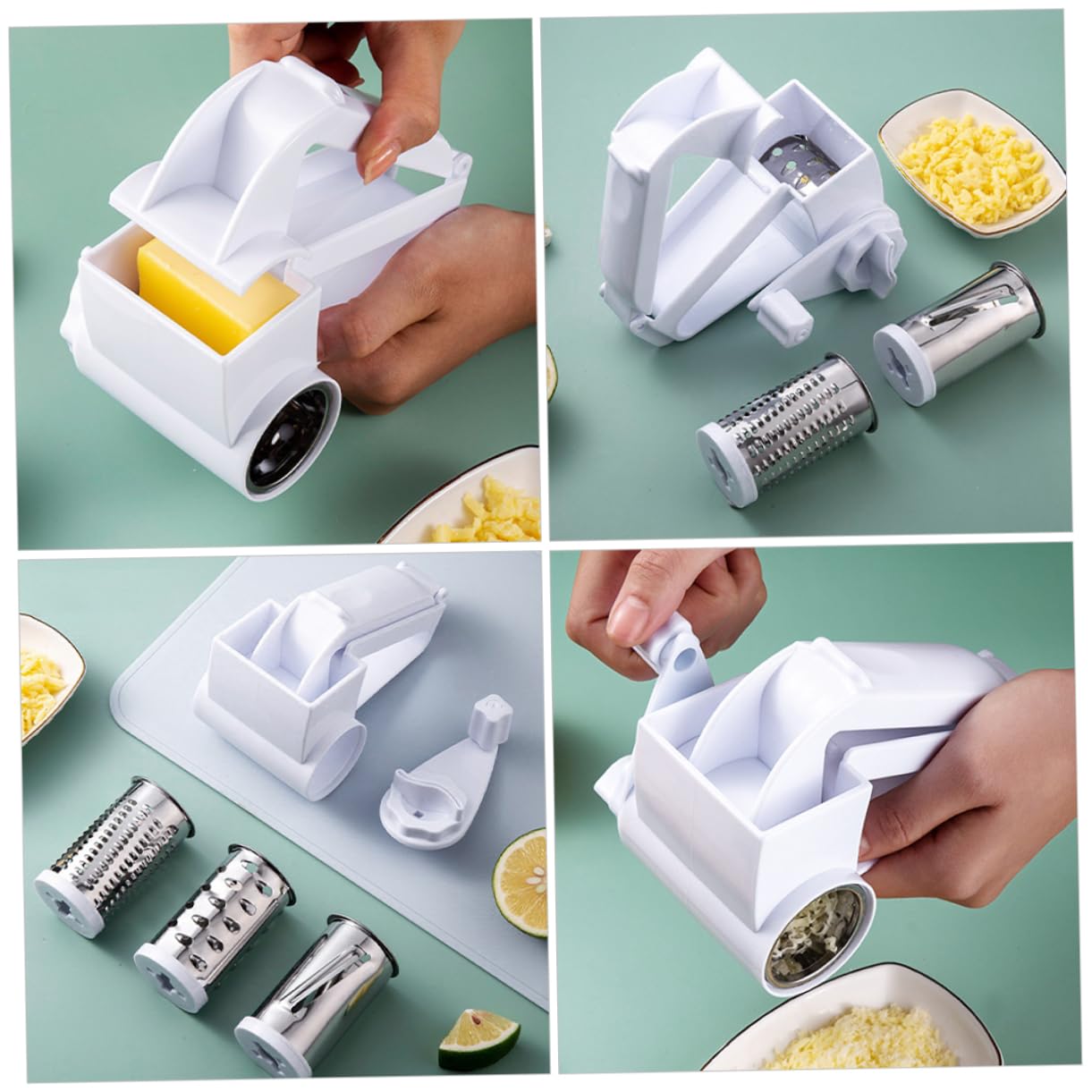 OFFSCH Pp Material Cheese Grater Sturdy Hand Cranked Cheese Shredder Ideal for Home Kitchen Use
