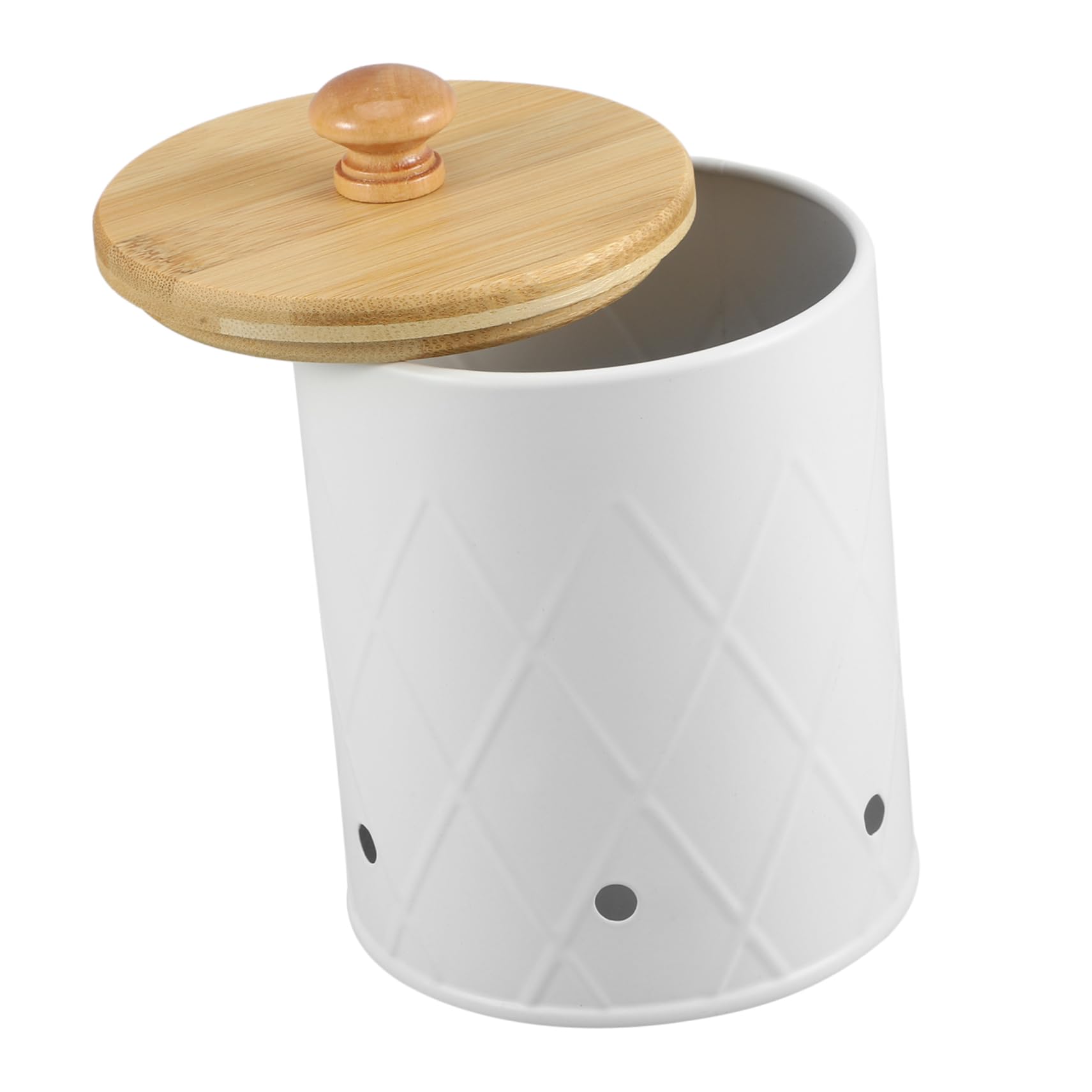 Ciieeo Garlic Keeper Carbon Steel Storage Container Lid Ventilated Kitchen Organizer for Potatoes Onions and Garlic Compact and Stylish Design for Freshness