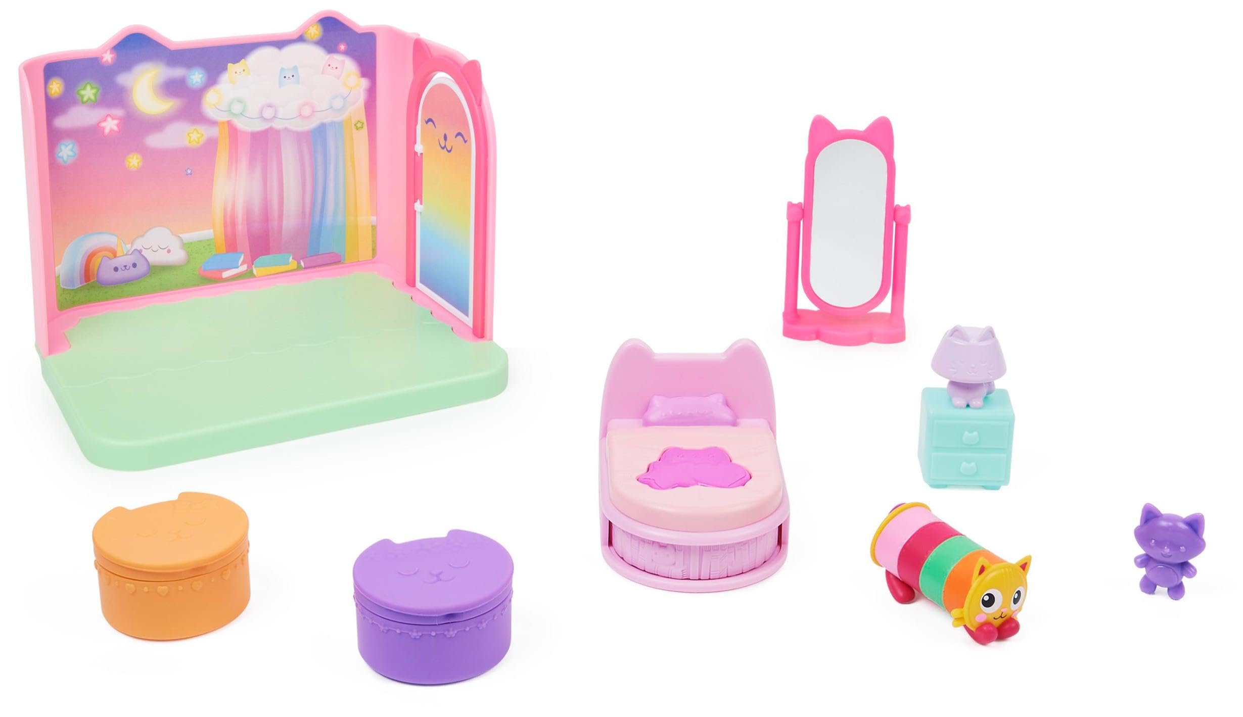 La Casa de Muñecas de Gabby - El Baño de Siregata de Gabby's Dollhouse con 1 Figura, 3 Accesorios, 2 Caja Sorpresa y 3 Muebles - Juguetes Niñas 3 Años +