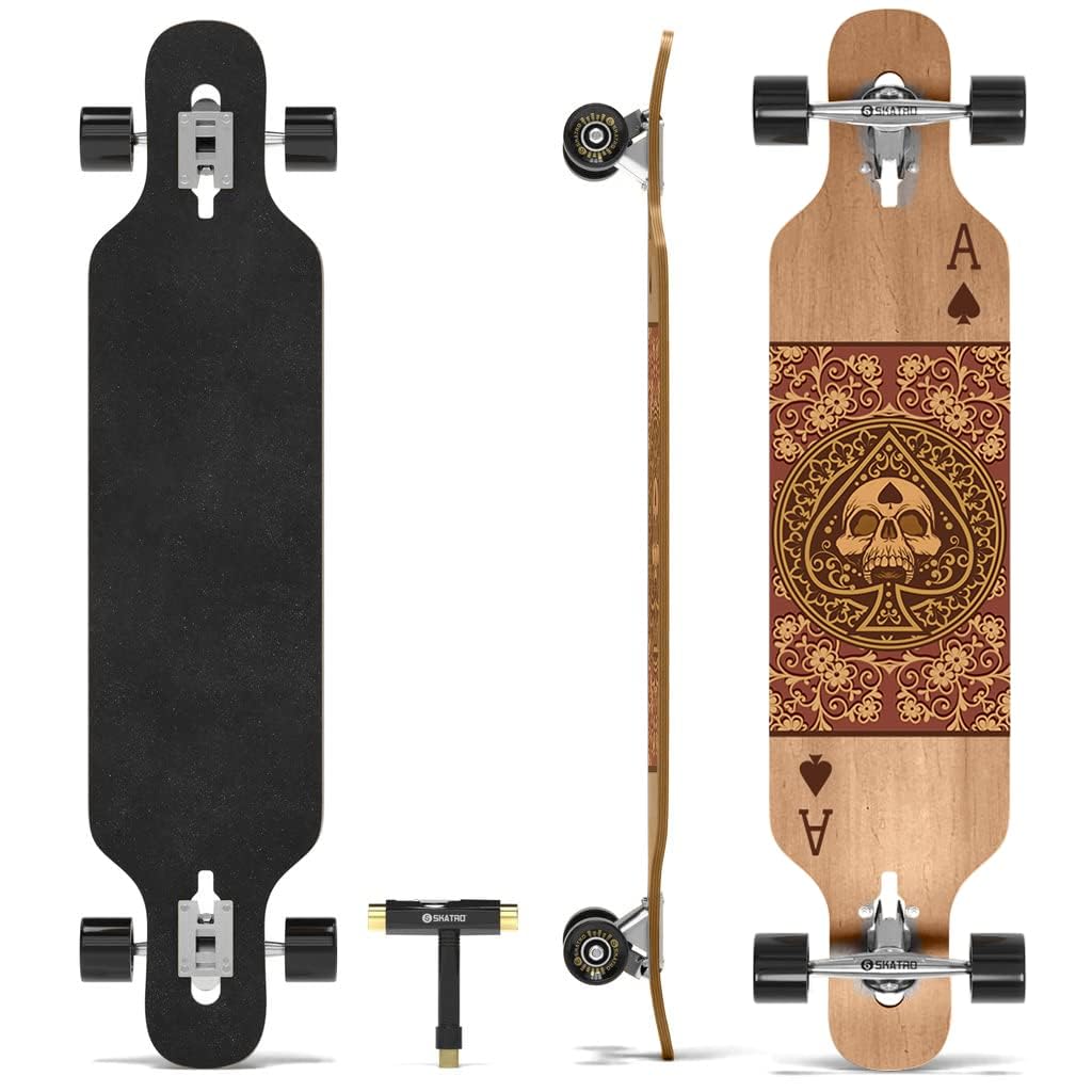 SKATRO Drop Through Longboard Skateboard Freeride T-Tool