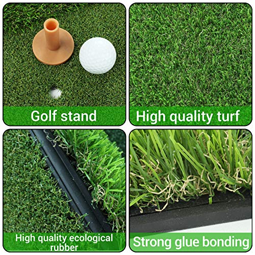 Asgens-Alfombra-de-Bateo-de-Golf-Tri-Turf-Alfombrilla-de-Goma-para-Practica-de-Golf-Basica-para-Montar-Ayuda-de-Entrenamiento-Portatil-para-Golfistas64-x-41cm
