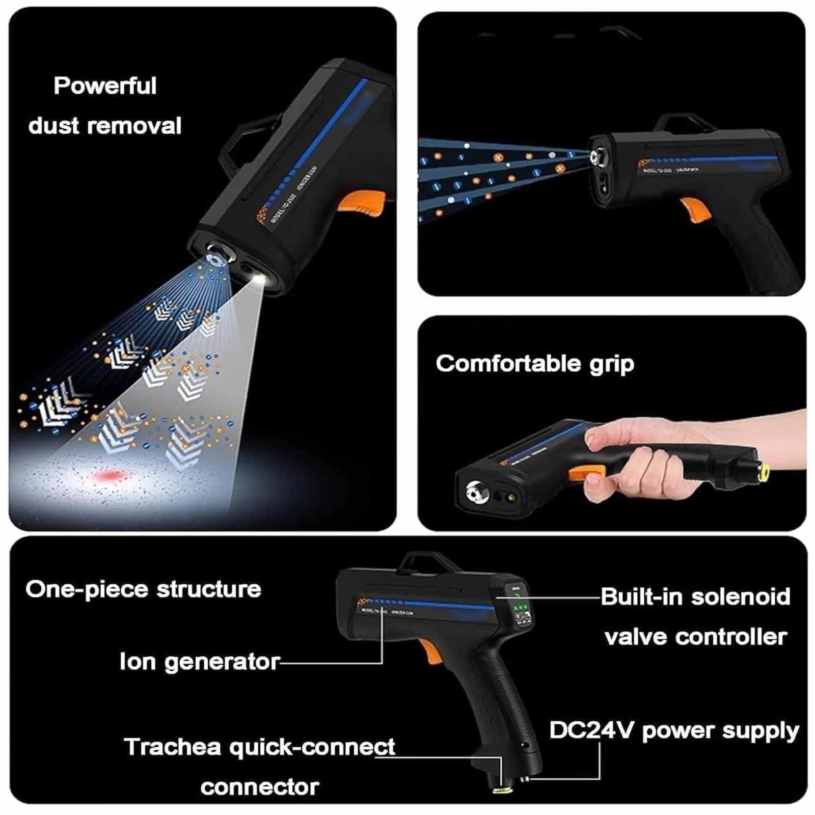 Pistola Aire Ionizante Portátil,Ionizador Antiestático,Eliminador Electrostático,Balanza Iónica Para Eliminación Estática.Eliminador Estática Aire Ionizante