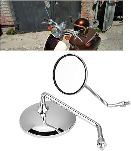 Miniatura 7 de Espejos de motocicleta, 1 par de hierro accesorios de motocicleta para universal 0.315 in derecho e izquierdo espejo retrovisor de la motocicleta