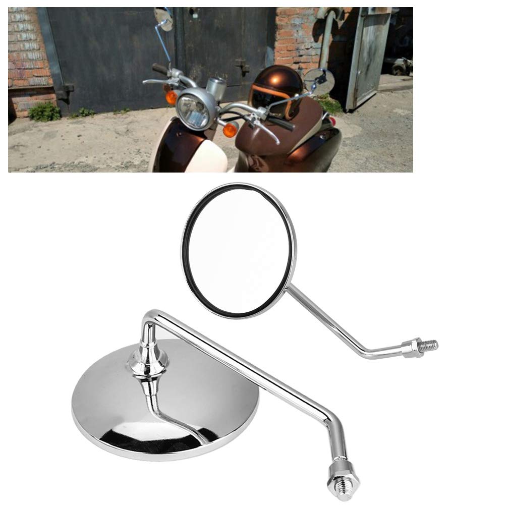 1 Para Lusterka Motocyklowe 8mm Okrągłe Lusterka Motocyklowe Prawa i Lewa Strona Lusterko Wsteczne Motocykla dla Ogólnego 8mm Lusterko Wsteczne Motocykla