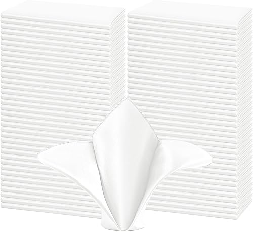 Paquete de 72 servilletas cuadradas de tela de satén de 20 x 20 pulgadas, servilletas de seda lavables, reutilizables, servilletas de mesa de tela