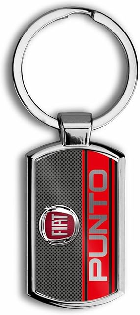 T20 DESIGNS FIAT CAR METAL KEYRING - Choice of Design - 500 TIPO PUNTO PANDA - Complete with Gift Box (-A003)