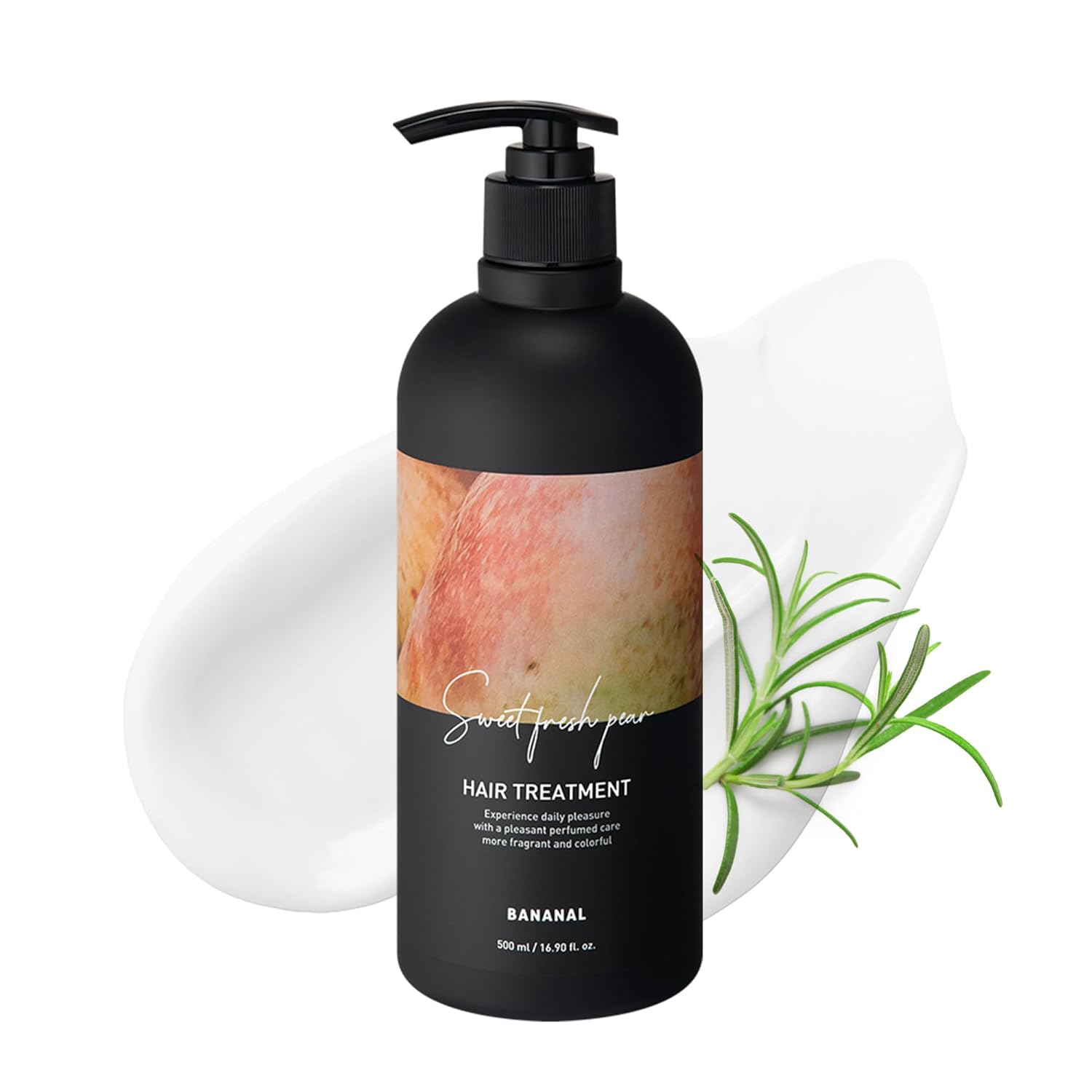 Korean Hair Treatment Conditioner - Protein & Moisture-Rich for Damaged Hair- Keratin, Centella & Shea Butter - Smooth Finish w/ Botanical Oils - Korean Hair Care, Sweet Fresh Pear, 500ml / 16.9 fl oz