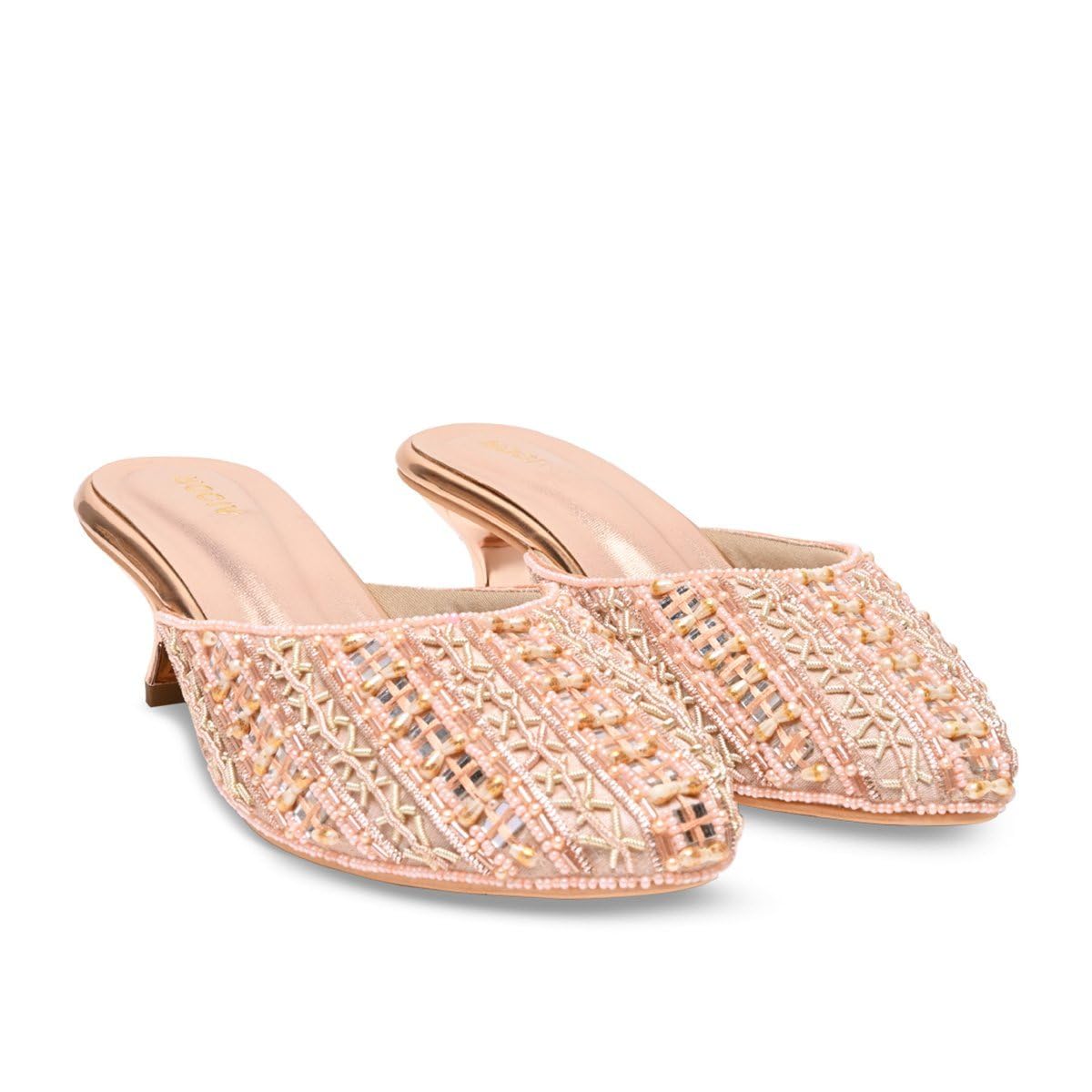rocia by Regal Women Embroidered Kitten Heel Mules-picture-20