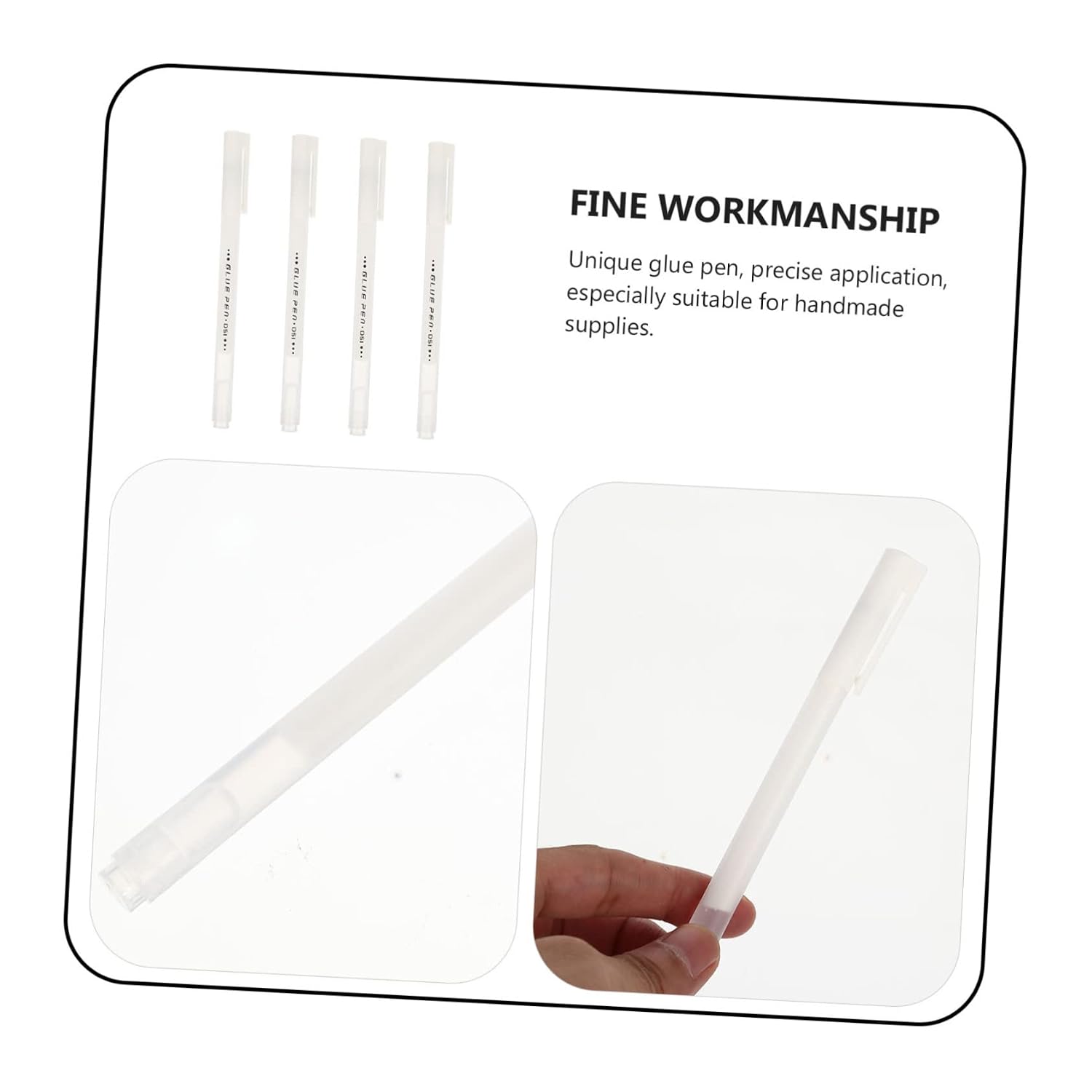 NUOBESTY 4pcs Bulk Glue Stick Pens White Glaze Pens for Art Projects School Supplies Classroom Boys and Girls Toddlers