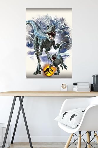 Miniatura 6 de Trends International Jurassic World: Dominion - Póster de pared focal azul y beta, 22.375 x 34 pulgadas, paquete de póster y montaje