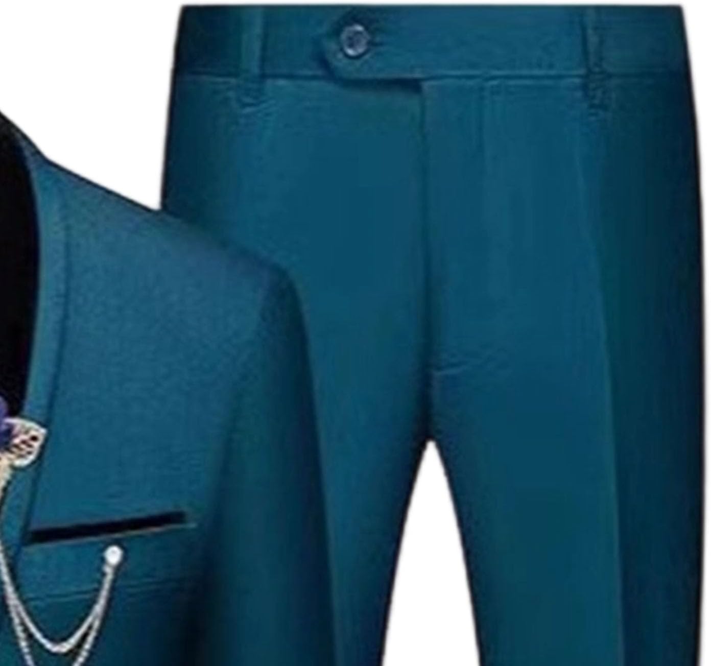 Men’s One Button 2 Piece Tuxedo Suit Jacket Vest Pants Slim Fit Formal Wedding Outfit
