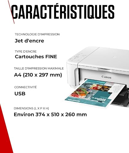 Canon Série PIXMA MG3650S - Imprimante, Copieur, Scanner pour la Maison Tout-en-Un | Connectivité Smartphone sans Fil | Imprimante pour la Maison - 6