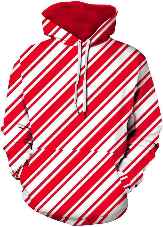 Ainuno Unisex Christmas Hoodie for Men Couples Funny Holiday Hooded Sweatshirt