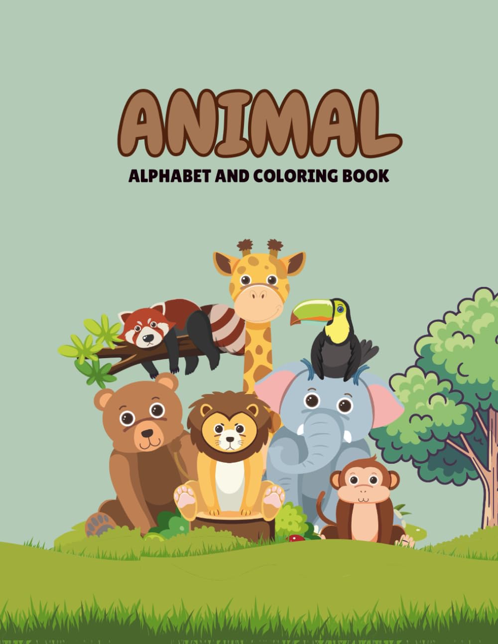 Animal Alphabet and Coloring Book: ABC Animals Coloring Book for Toddlers and Preschoolers Ages 2–6