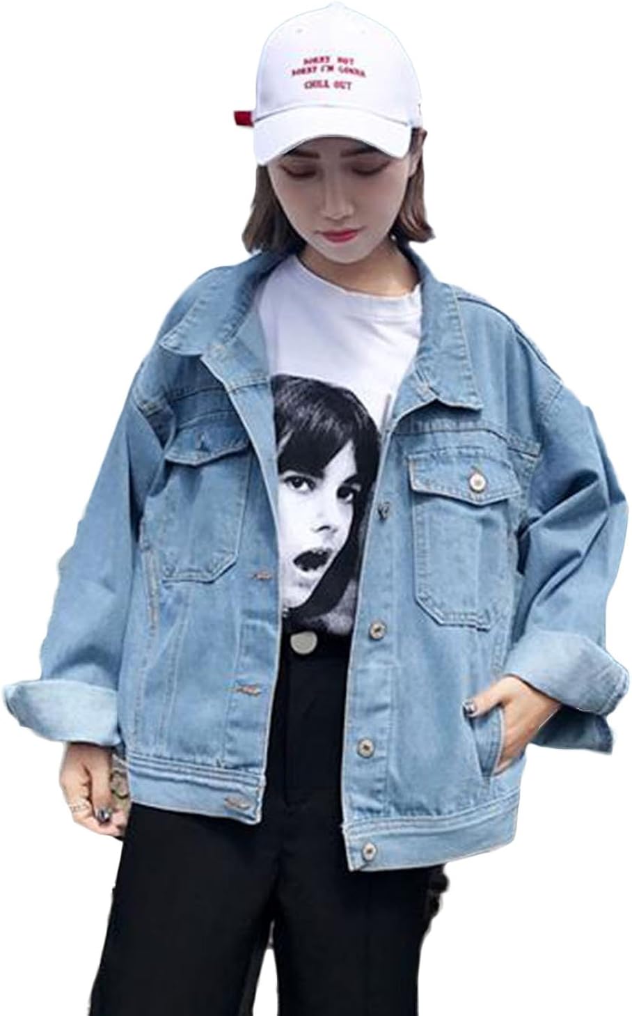 Bscoolレディース ジージャン 春 ゆったり デニム ジャケット Gジャン 韓国風 ストリート アウター Faz Co Zm