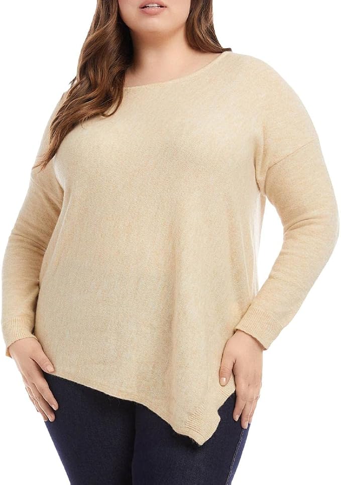 Asymmetric Hem Sweater Pullover 