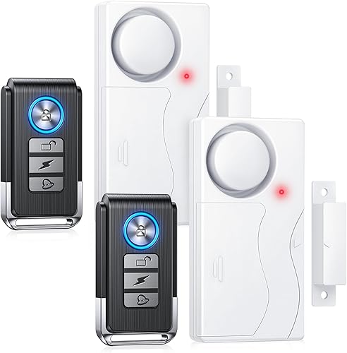 Alarmas de puerta para la seguridad de los niños, timbres de puerta ruidosos de 110 dB cuando se abre la puerta, sensor de puerta con control