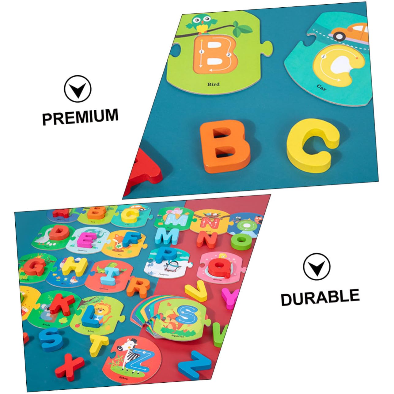 Juguete Educativo de Madera para Letras Coloridas para Aprender Abecedario y Reconocimiento de Palabras Desarrollo Lógico y Vocabulario Infantil
