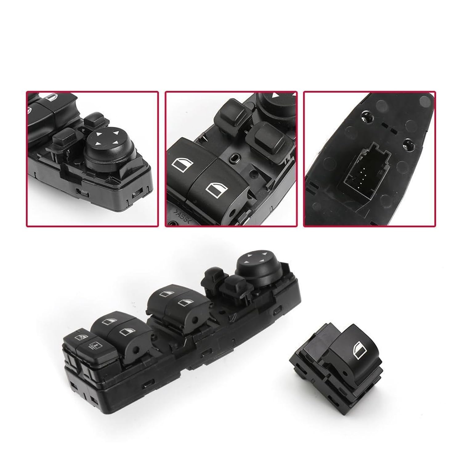 for Electrical Lifter Master Window Mirror Switch Control Window Button for F10 F11 F02 F06 F07 F25 F26 5 6 7(Rear Left)