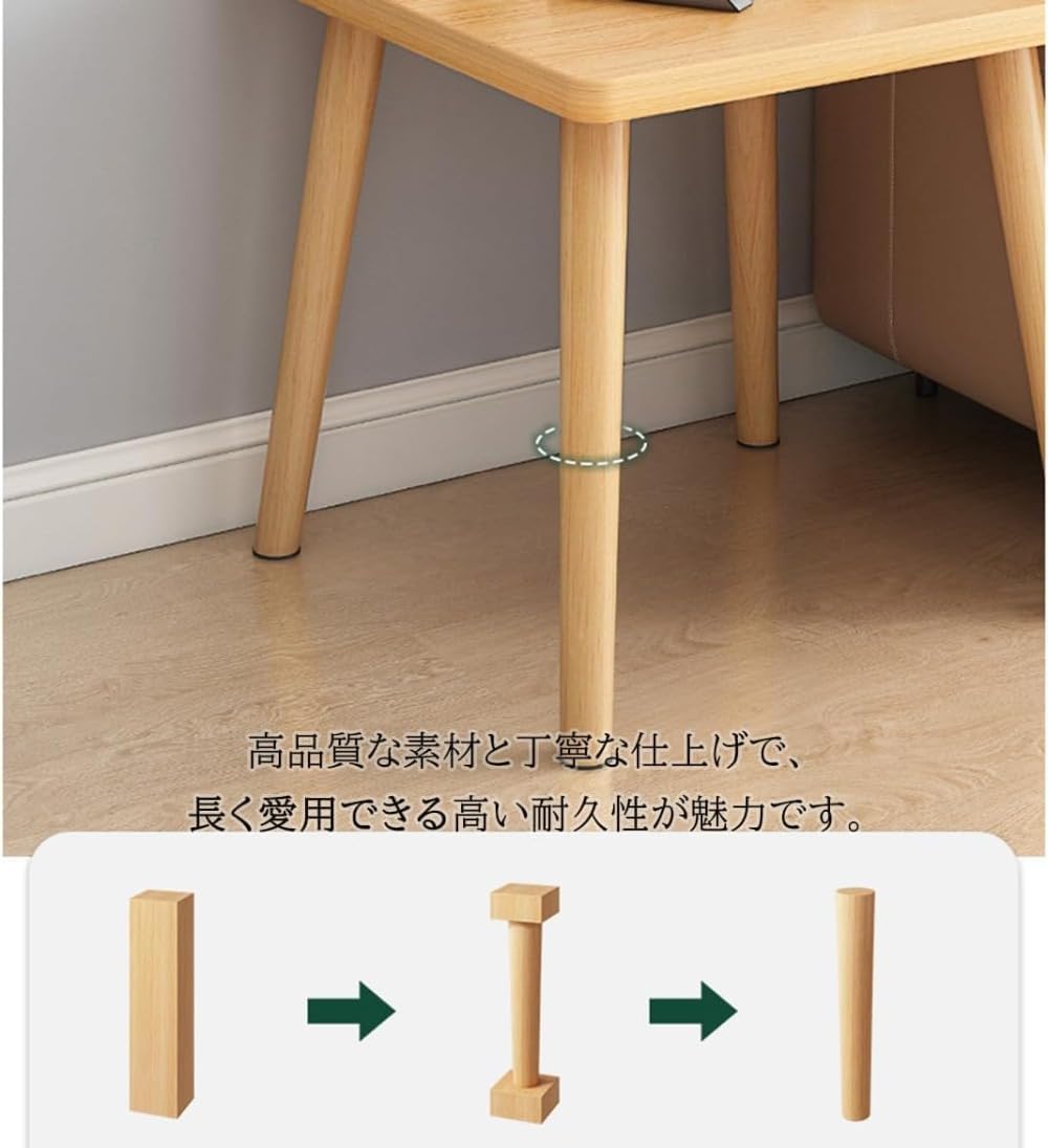 Brfveob サイドテーブル、コーヒーテーブル、高さ50cm 北欧スタイル (B,50*50CM)