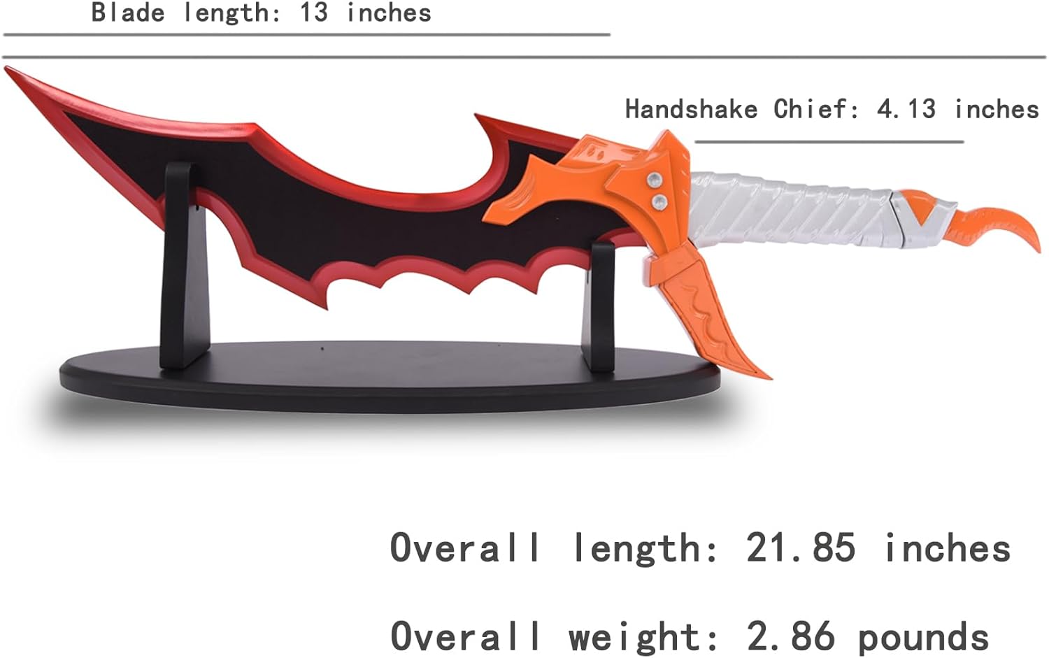 21.8" Jinwoo Sung Sword Metal Kasaka's Knight Killer Sword Suitable for Cosplay Decoration, not Sharp