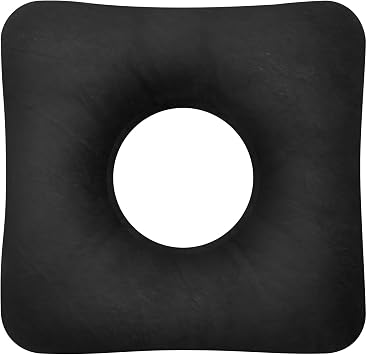 Ear Piercing Pillow for Side Sleepers with Ear Hole, Donut Pillows for Ear Pain Guard Pillow Superfine Fiber Cotton O Type Hollow Design Strong Support Portable for Home Travel Office Black