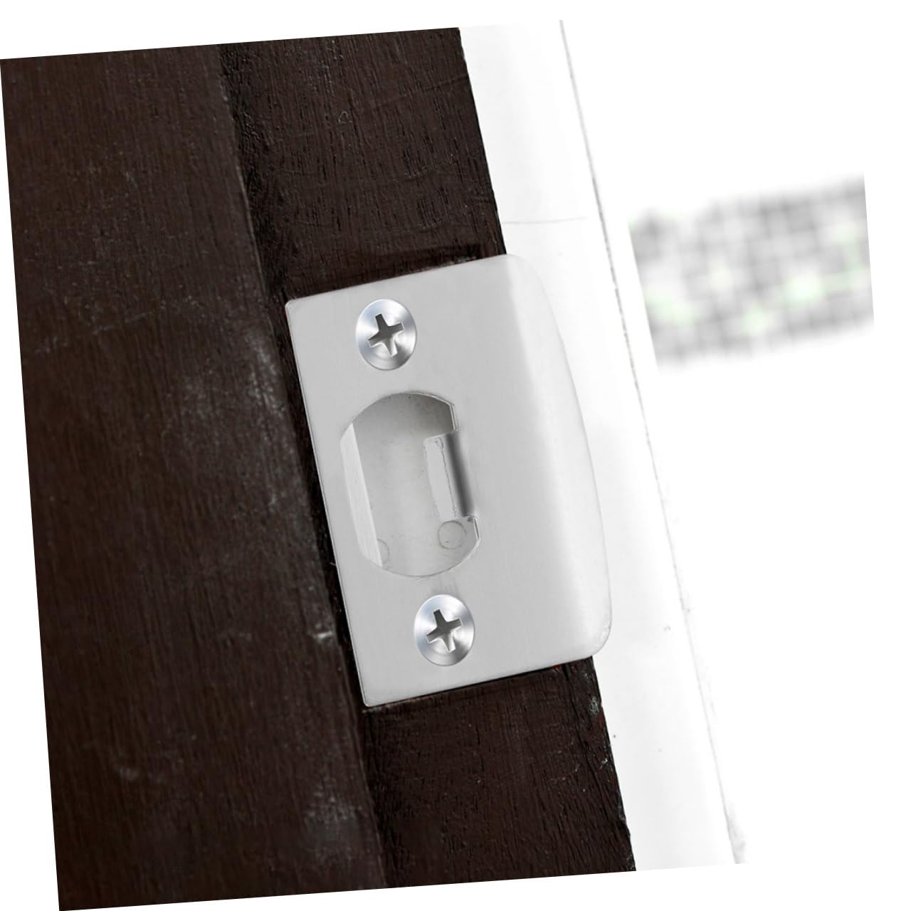 SHINEOFI 4 Ensembles Plaque De Renfort De Porte Inoxydable De Plaques De Fermeture Pour Serrures De Porte Résistante À Installation Facile Sécurise Vos Entrées 6 Pièces * 4