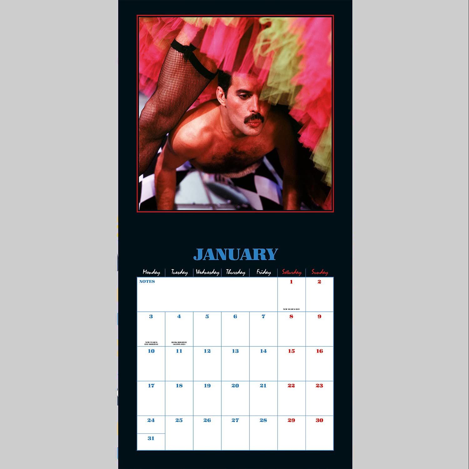 Official Freddie Mercury 2022 Calendar - Collector's Edition Record Sleeve Wall Format Calendar (The Official Freddie Mercury Collector's Edition Record Sleeve Calendar 2022) image 3