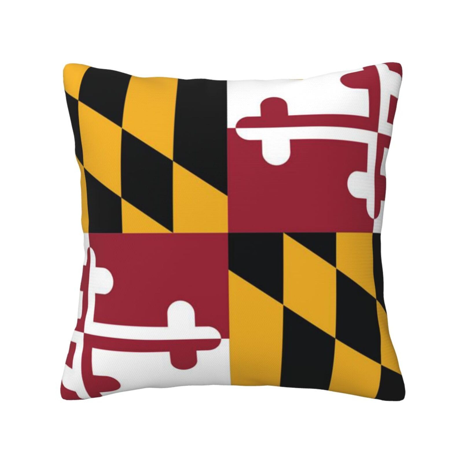 FFSHKOWE Flag of Maryland Decorative Throw Pillow Cover Double-Sided Printed Cushion Cover for Sofa Couch Bed Chair 40 x 40cm